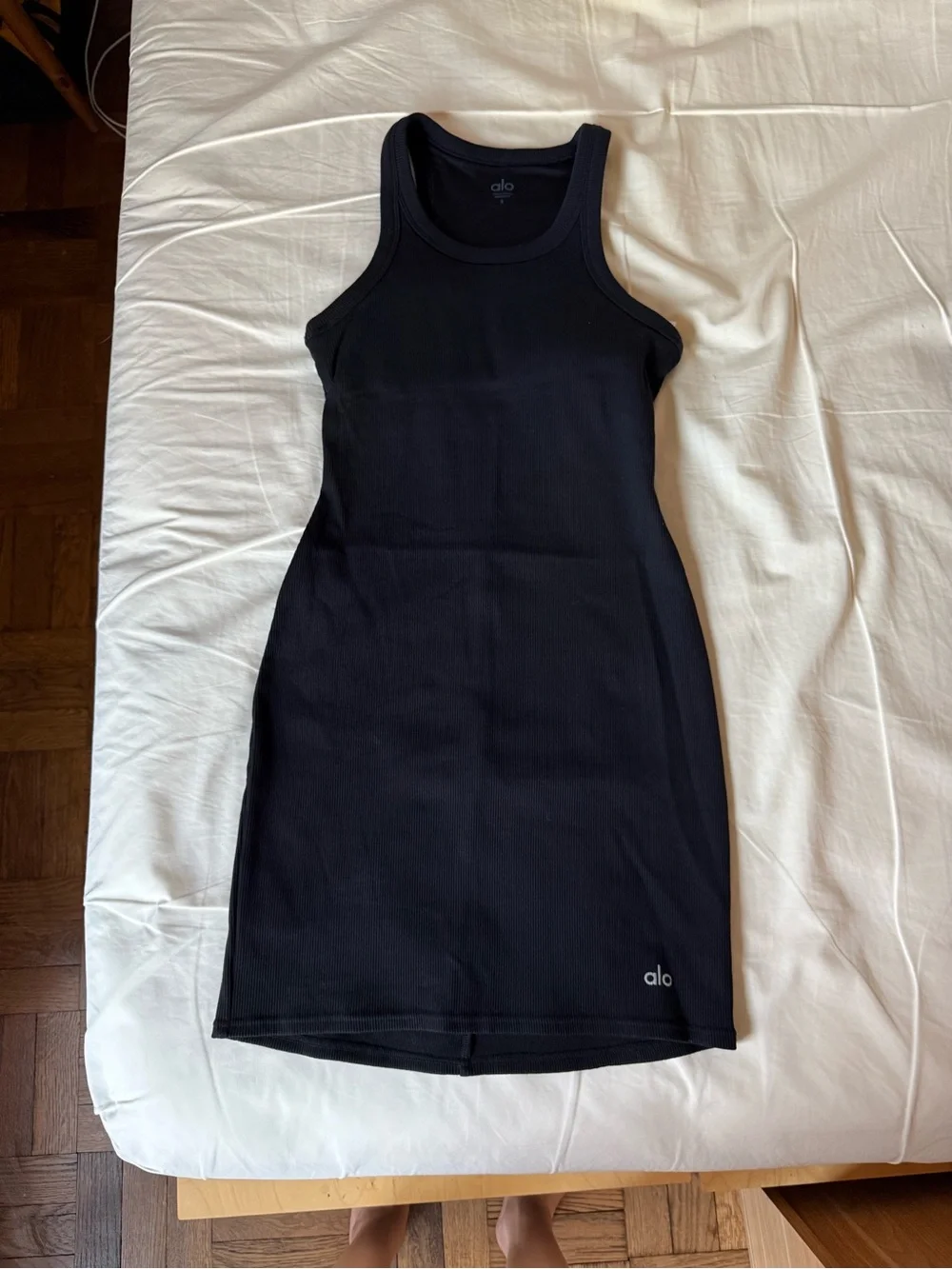 ALO Yoga Black Ribbed Tank dress